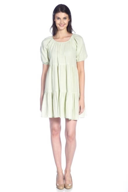 Short Sleeve Tiered Dress