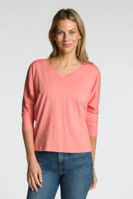 Dolman Sleeve V-Neck Top