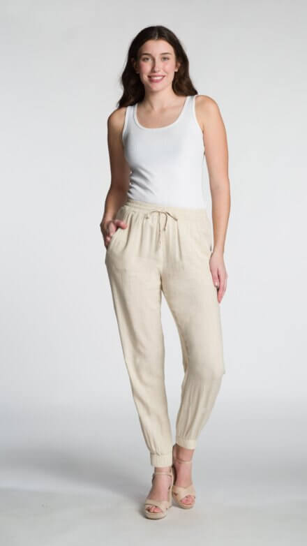 Jogger Pant with Elastic Waist, Drawstring and Pockets