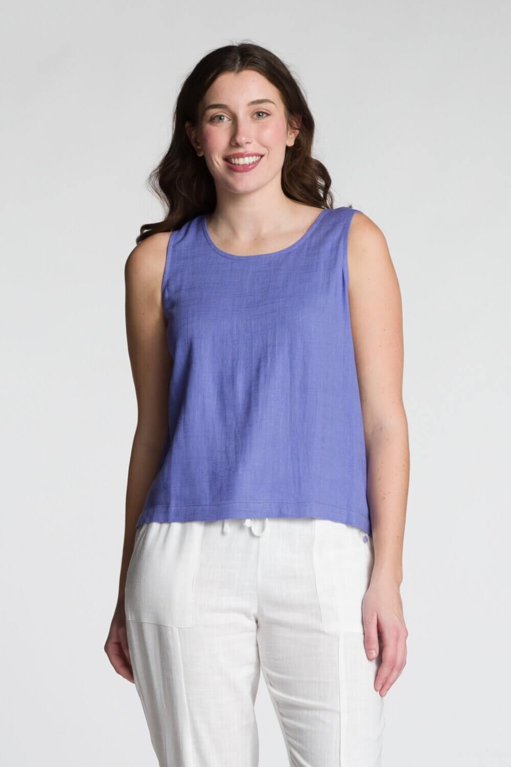 Sleeveless Crew Neck Shell Tank - Image 2