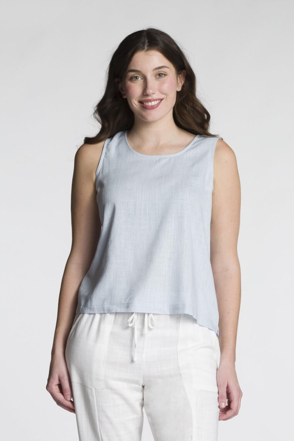 Sleeveless Crew Neck Shell Tank - Image 5