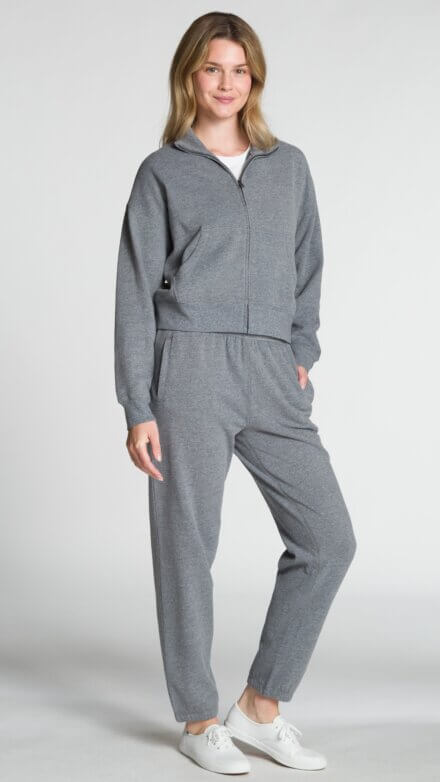 Long Sleeve Full Zip Stand Collar Jacket with Pockets