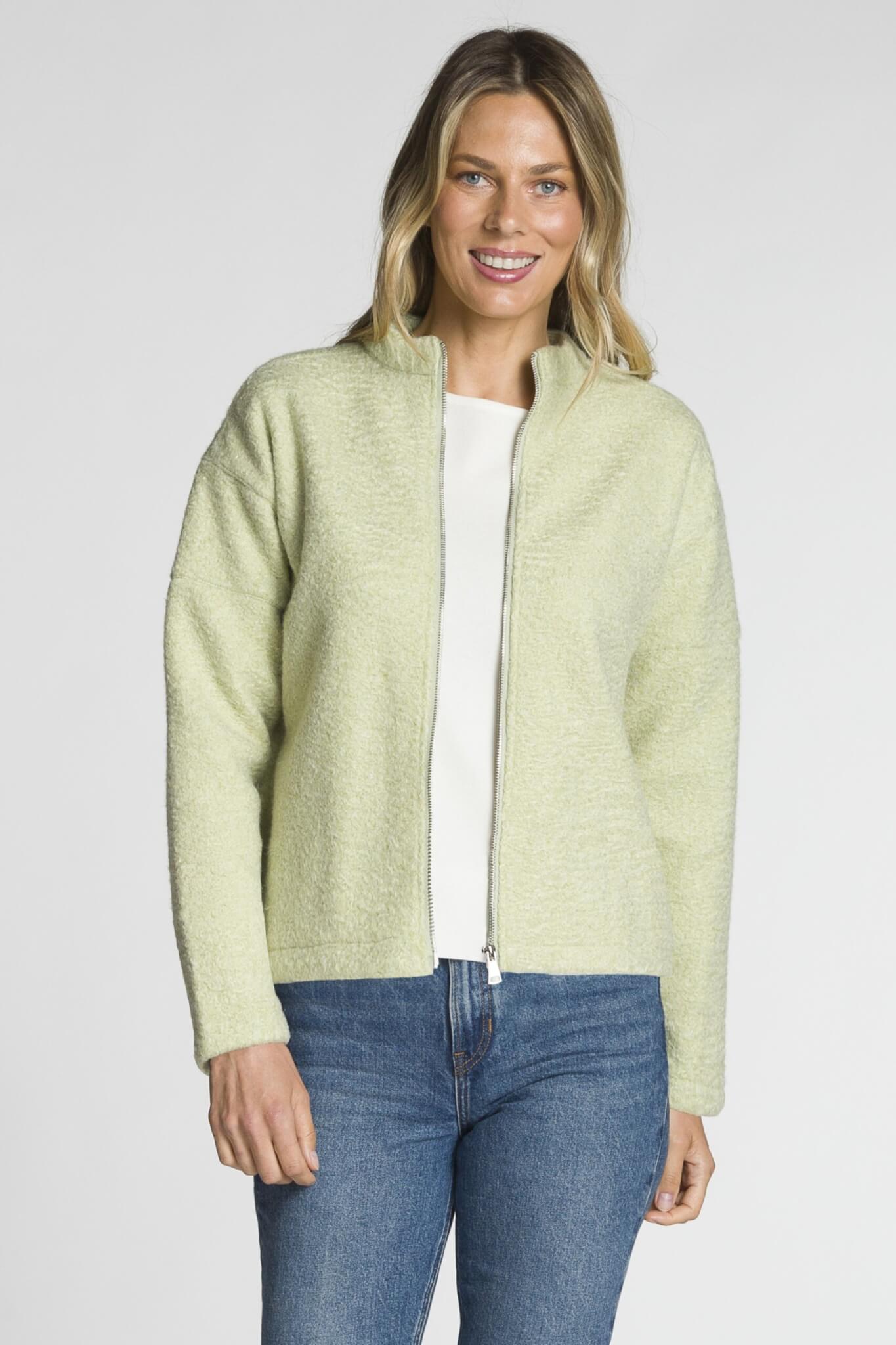 Long Sleeve Full Zip Stand Collar Jacket with Side Seam Pockets - Image 5