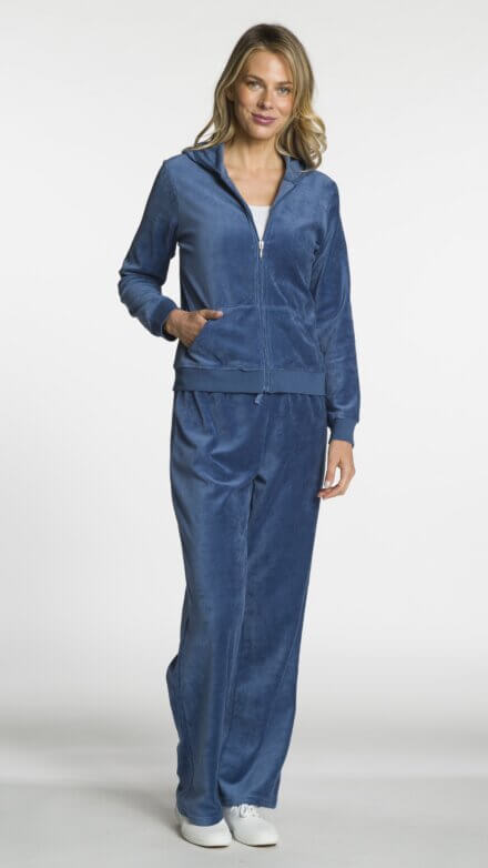 Ladies Two Piece Velour Set