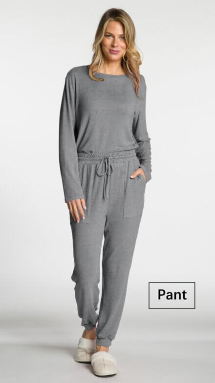Lounge Pant with Elastic Waistband, Drawstring and Pockets