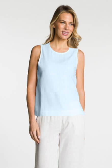 Sleeveless Crew Neck Shell Tank