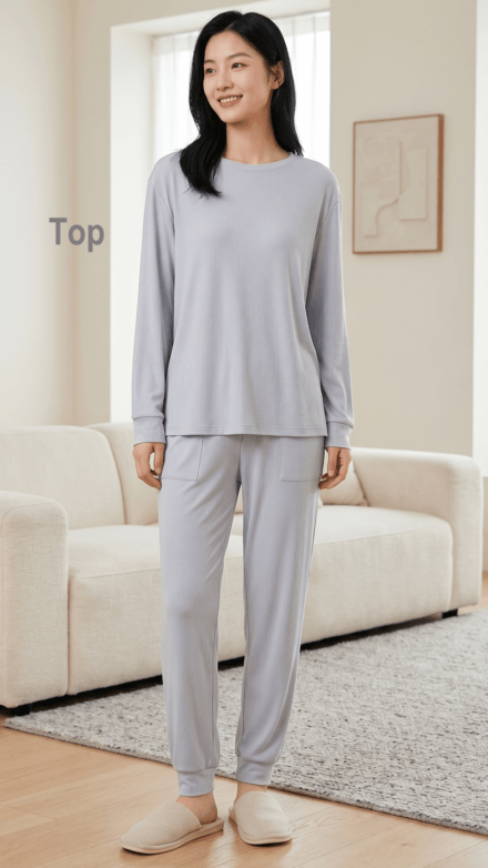 Long Sleeve Crew Neck Lounge Tee