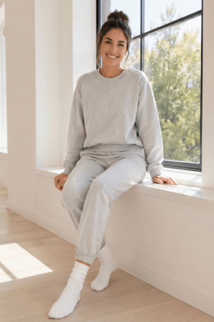 Long Sleeve Crew Neck Sweat Top