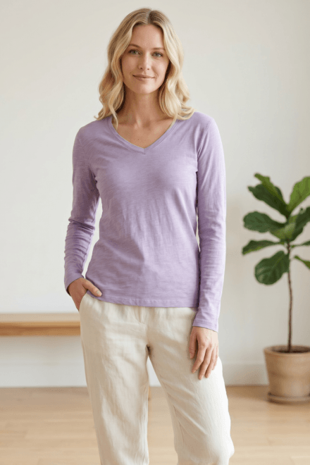 Long Sleeve V-Neck T-Shirt